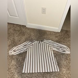 Striped work blouse size large